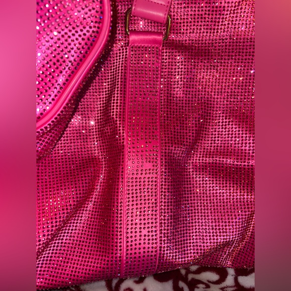 Stoney Clover Lane OOAK pink crystal duffle - Picture 4 of 7